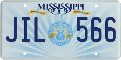 MS license plate JIL566