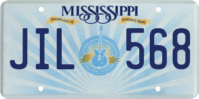 MS license plate JIL568