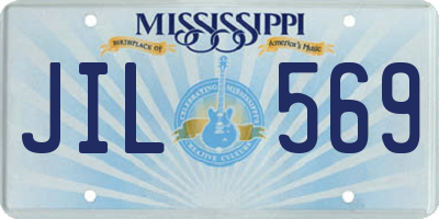 MS license plate JIL569
