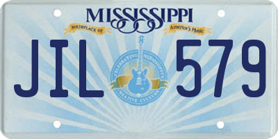 MS license plate JIL579