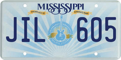 MS license plate JIL605