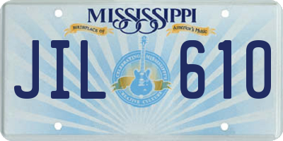 MS license plate JIL610