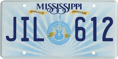 MS license plate JIL612