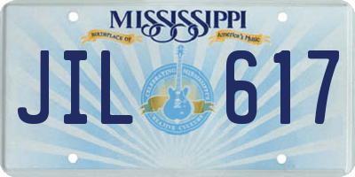 MS license plate JIL617