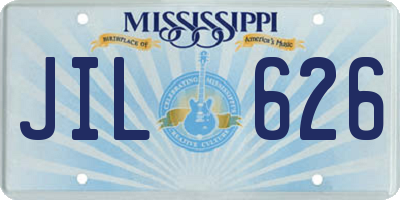MS license plate JIL626