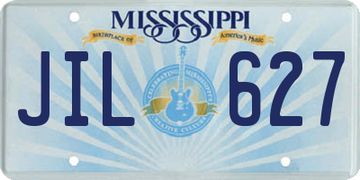 MS license plate JIL627