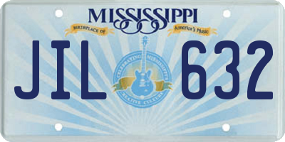 MS license plate JIL632