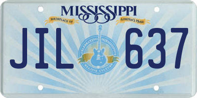 MS license plate JIL637