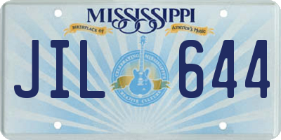 MS license plate JIL644