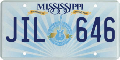 MS license plate JIL646