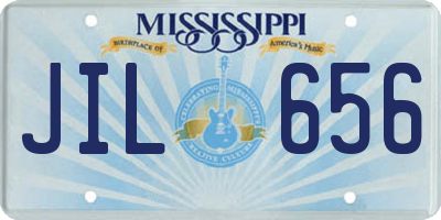 MS license plate JIL656