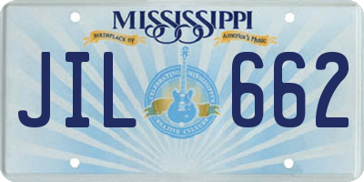 MS license plate JIL662