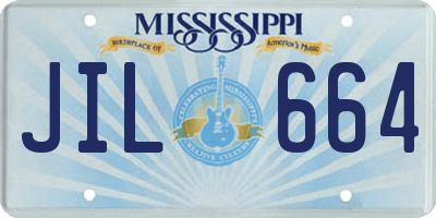 MS license plate JIL664