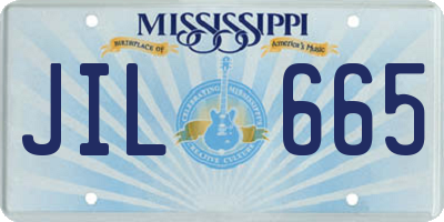 MS license plate JIL665