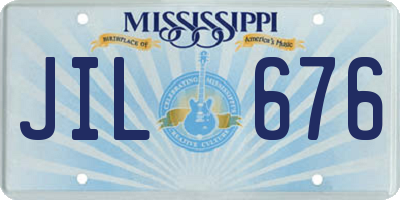 MS license plate JIL676