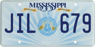 MS license plate JIL679