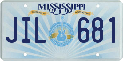 MS license plate JIL681