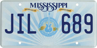 MS license plate JIL689