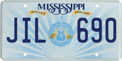 MS license plate JIL690