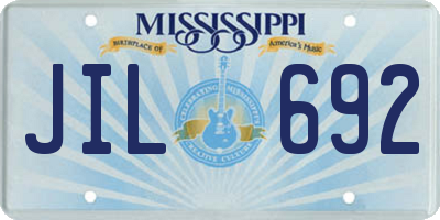 MS license plate JIL692