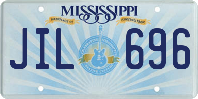 MS license plate JIL696
