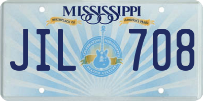 MS license plate JIL708