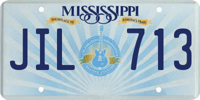 MS license plate JIL713