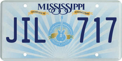 MS license plate JIL717
