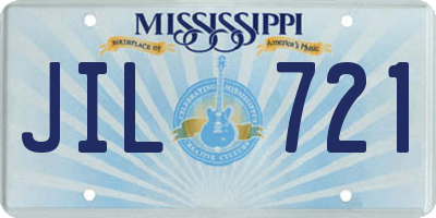 MS license plate JIL721