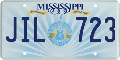 MS license plate JIL723