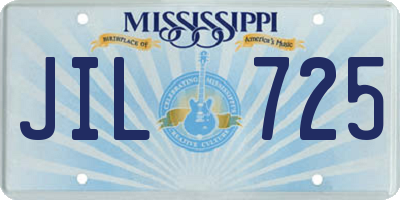 MS license plate JIL725