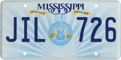 MS license plate JIL726