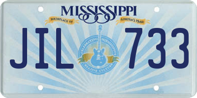 MS license plate JIL733