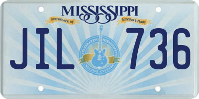 MS license plate JIL736