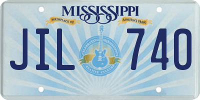 MS license plate JIL740