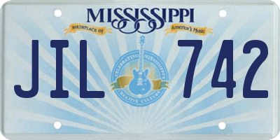 MS license plate JIL742