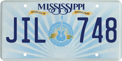 MS license plate JIL748