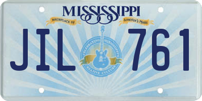 MS license plate JIL761
