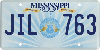 MS license plate JIL763