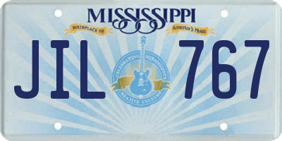 MS license plate JIL767