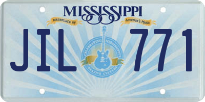 MS license plate JIL771