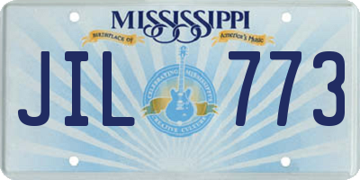 MS license plate JIL773