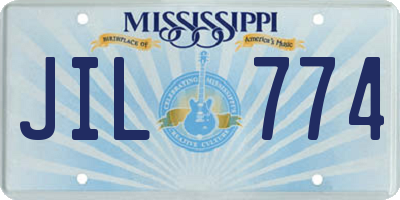 MS license plate JIL774
