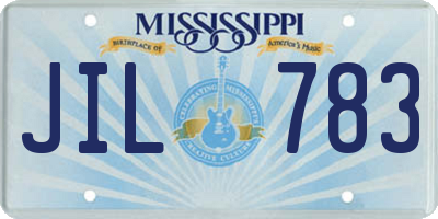 MS license plate JIL783