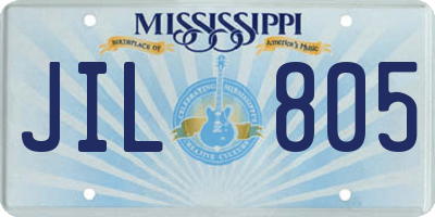MS license plate JIL805