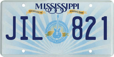 MS license plate JIL821