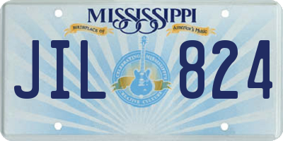 MS license plate JIL824
