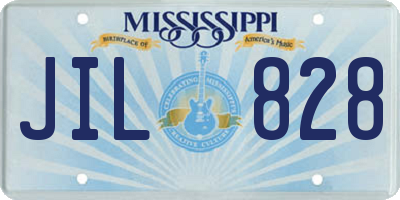 MS license plate JIL828