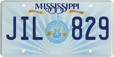MS license plate JIL829