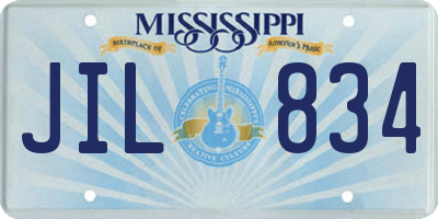 MS license plate JIL834